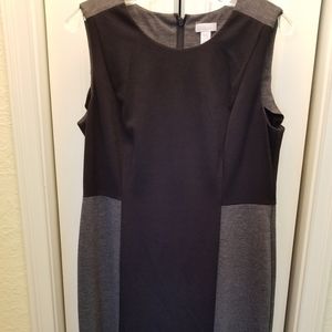Chico's Black/Charcoal Sleeveless Dress Size 1.5
